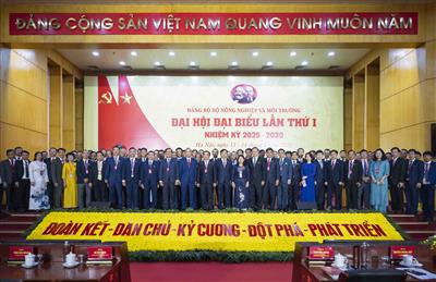 Toàn cảnh Đại hội Đại biểu Đảng bộ Bộ Nông nghiệp và Môi trường lần thứ I, nhiệm kỳ 2025 - 2030